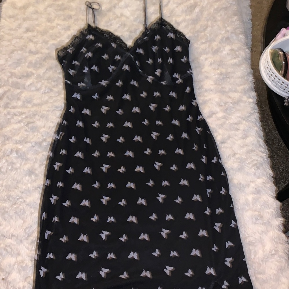 Black butterfly dress